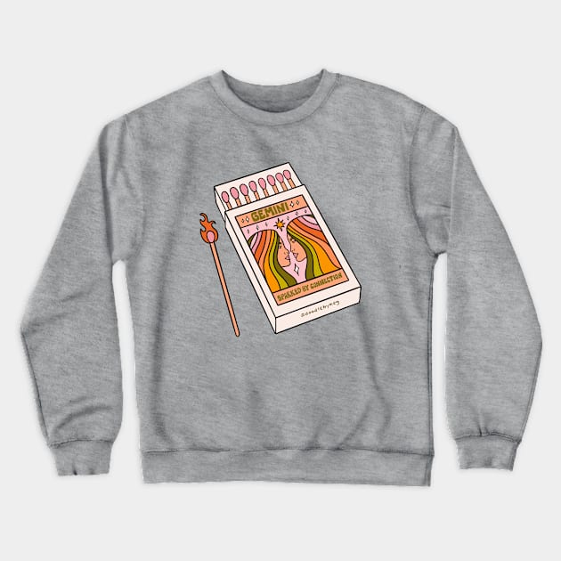 Gemini Matchbox Crewneck Sweatshirt by Doodle by Meg